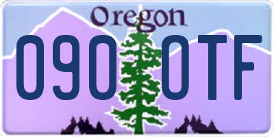 OR license plate 090OTF