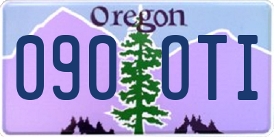 OR license plate 090OTI