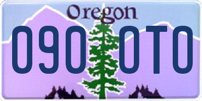 OR license plate 090OTO