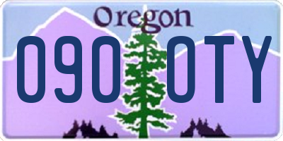 OR license plate 090OTY