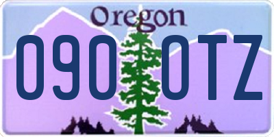 OR license plate 090OTZ