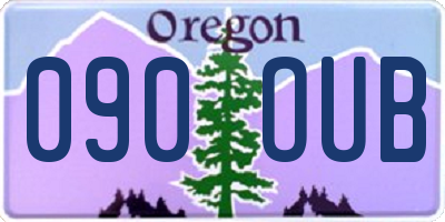 OR license plate 090OUB