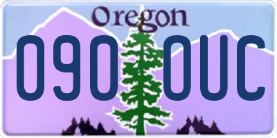 OR license plate 090OUC