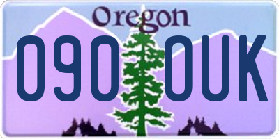 OR license plate 090OUK