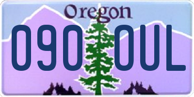 OR license plate 090OUL