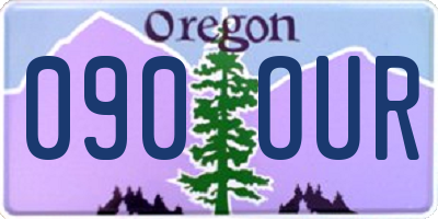 OR license plate 090OUR