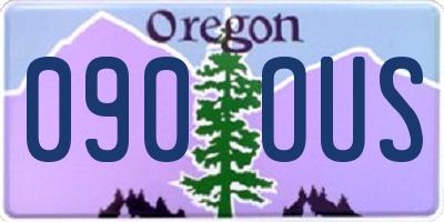 OR license plate 090OUS