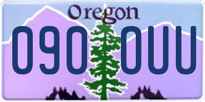 OR license plate 090OUU