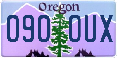 OR license plate 090OUX