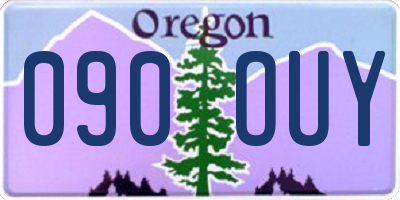 OR license plate 090OUY