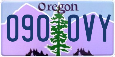 OR license plate 090OVY