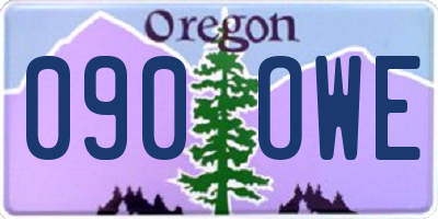 OR license plate 090OWE