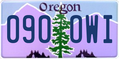 OR license plate 090OWI