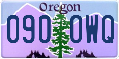 OR license plate 090OWQ