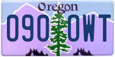 OR license plate 090OWT