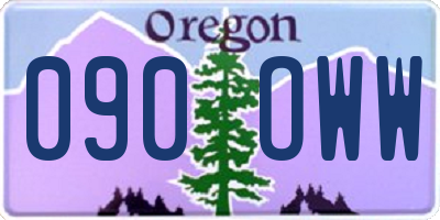 OR license plate 090OWW