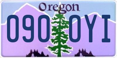 OR license plate 090OYI