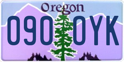 OR license plate 090OYK