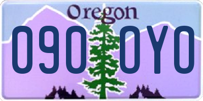 OR license plate 090OYO
