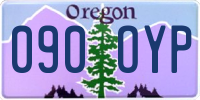 OR license plate 090OYP