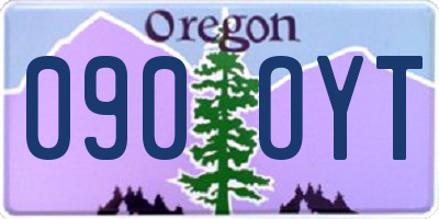 OR license plate 090OYT