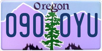 OR license plate 090OYU