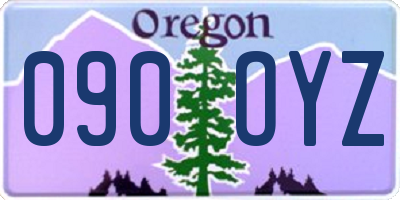 OR license plate 090OYZ