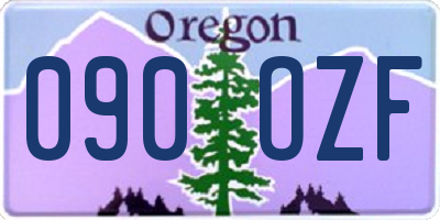 OR license plate 090OZF