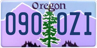 OR license plate 090OZI