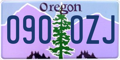 OR license plate 090OZJ