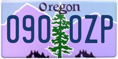 OR license plate 090OZP