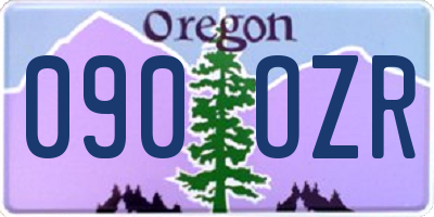 OR license plate 090OZR