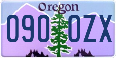 OR license plate 090OZX