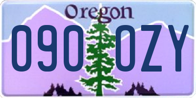 OR license plate 090OZY