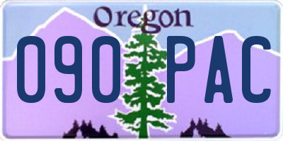 OR license plate 090PAC
