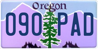 OR license plate 090PAD