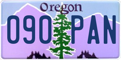 OR license plate 090PAN