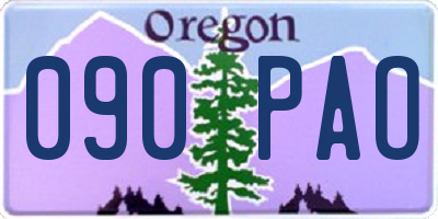 OR license plate 090PAO