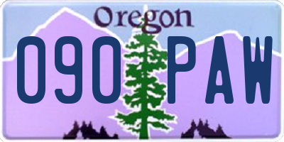 OR license plate 090PAW