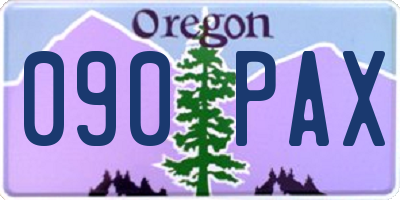 OR license plate 090PAX