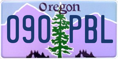 OR license plate 090PBL