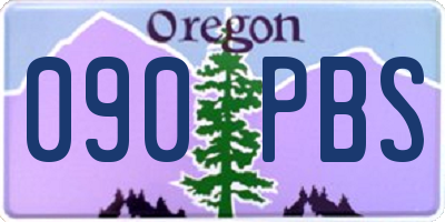 OR license plate 090PBS