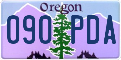 OR license plate 090PDA