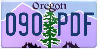 OR license plate 090PDF