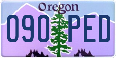 OR license plate 090PED