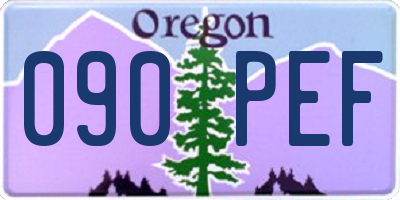OR license plate 090PEF