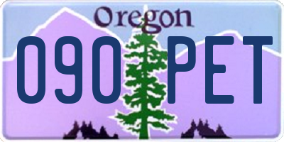 OR license plate 090PET