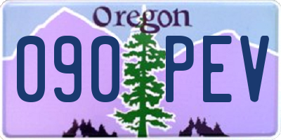 OR license plate 090PEV