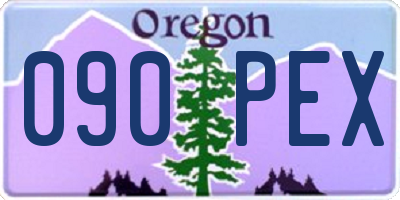 OR license plate 090PEX