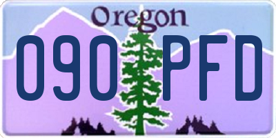 OR license plate 090PFD
